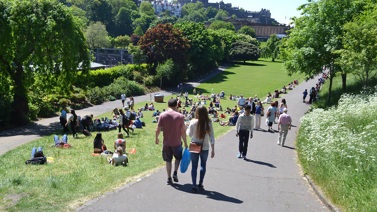 Princes Street Gardens East summer, sunny