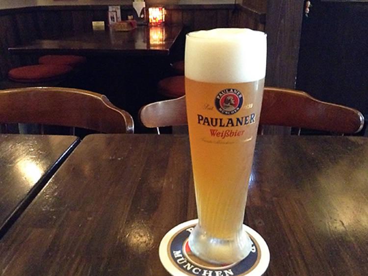 Down a weissbier at Prost