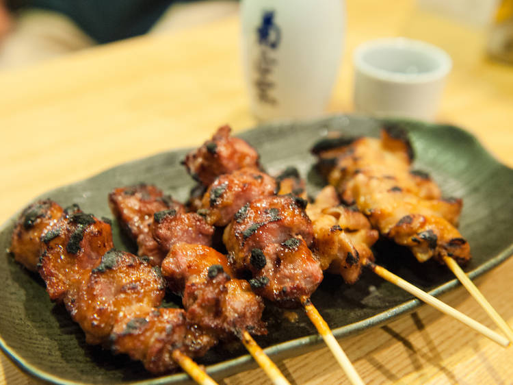 Munch on umami-rich skewers...