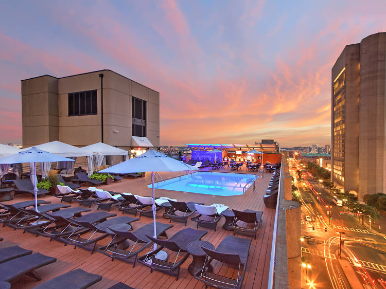 Rise above the city at a rooftop hangout