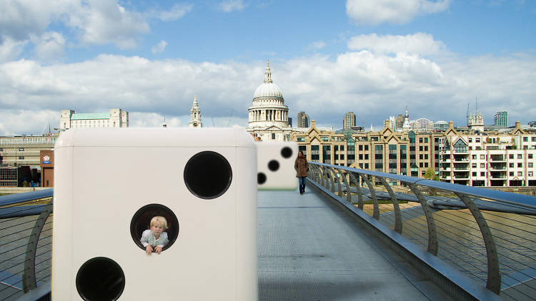 Dicey games on the Millennium Bridge