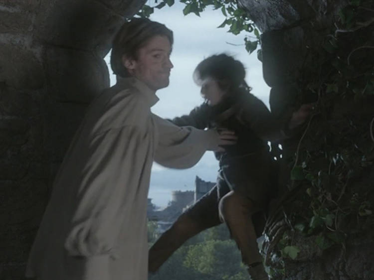 Bran gets pushed out of a window