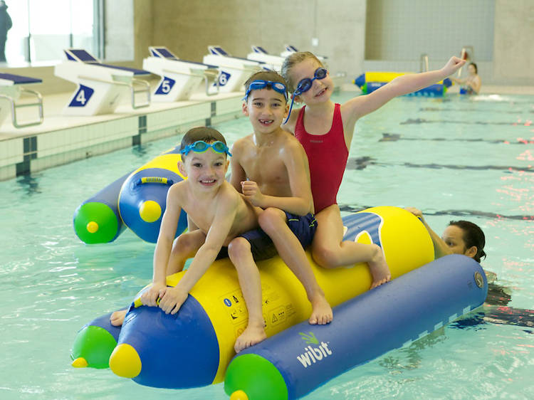 Tackle a floating assault course at London Aquatics Centre