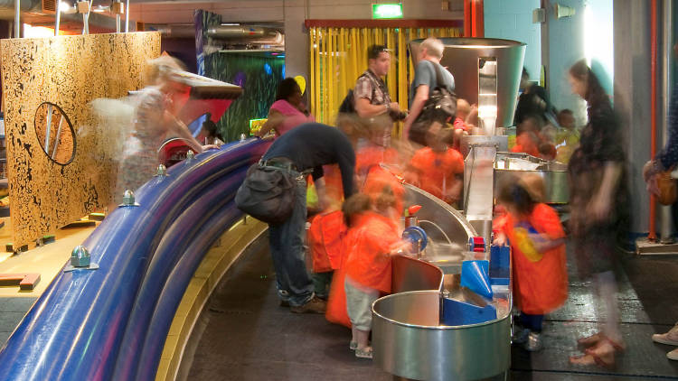 Splash about in the Science Museum's water play area