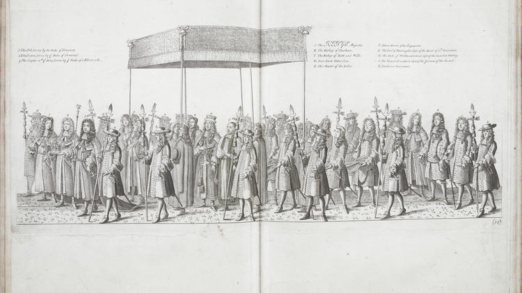The History of the Coronation of James II and of Queen Mary, Francis Standford, 1687 © The British Library Board