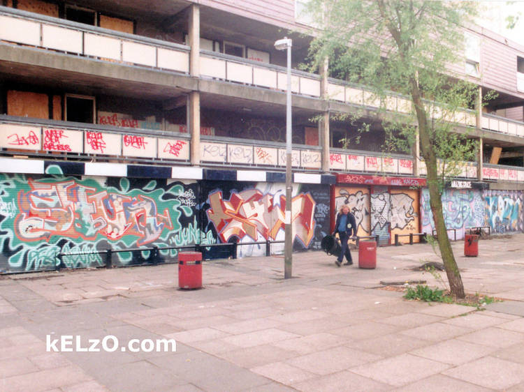 June's butty shop, Hulme Walk shops (1995)