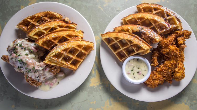 Chicken and waffles