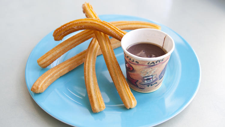 Best chocolate (but not-too-chocolate) dessert: La Churreria churros