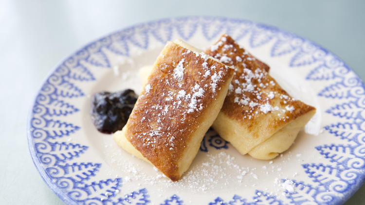 Best dessert from old New York: Barney Greengrass blintzes