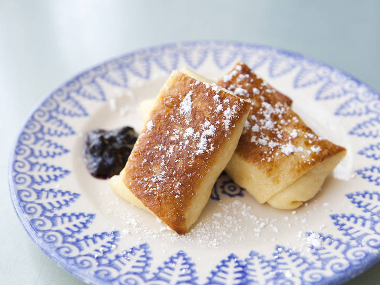 Best dessert from old New York: Barney Greengrass blintzes