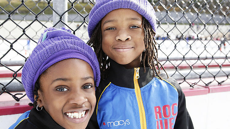 Hit the ice at a skating party at Lasker Rink