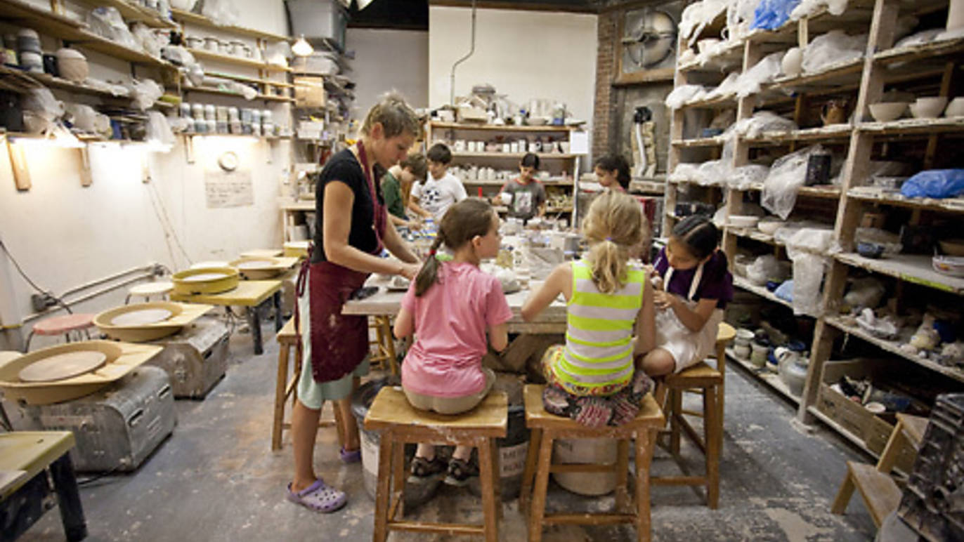 Pottery studios for kids in NYC