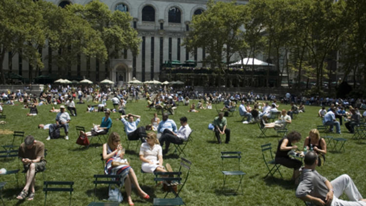 Bryant Park activities 