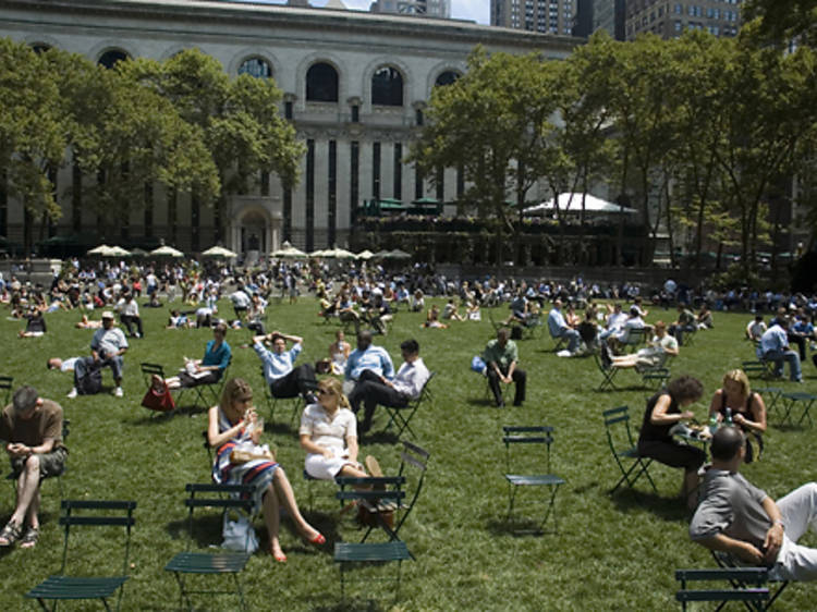 Bryant Park activities 