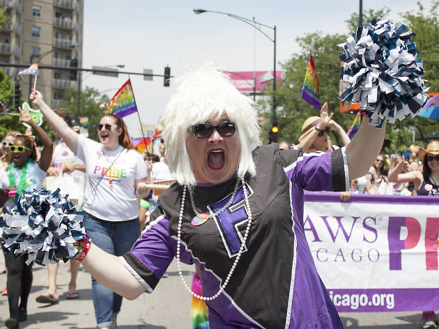 Members of the LGBT community and their friends gathered under sunny skies for the 46th annual Pride Parade.