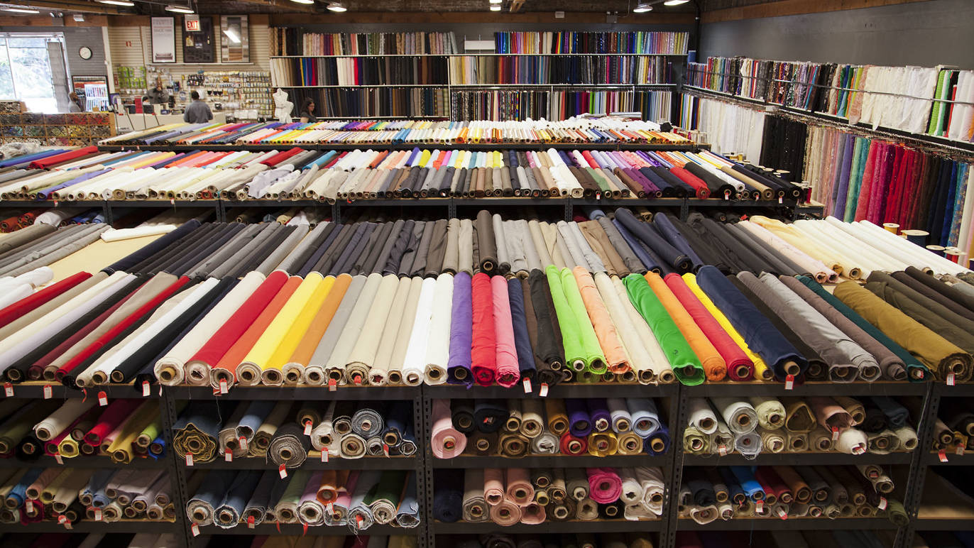 Fishman's Fabrics Shopping in West Loop, Chicago