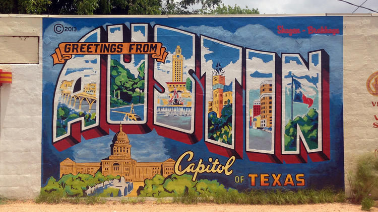 Greetings from Austin Mural