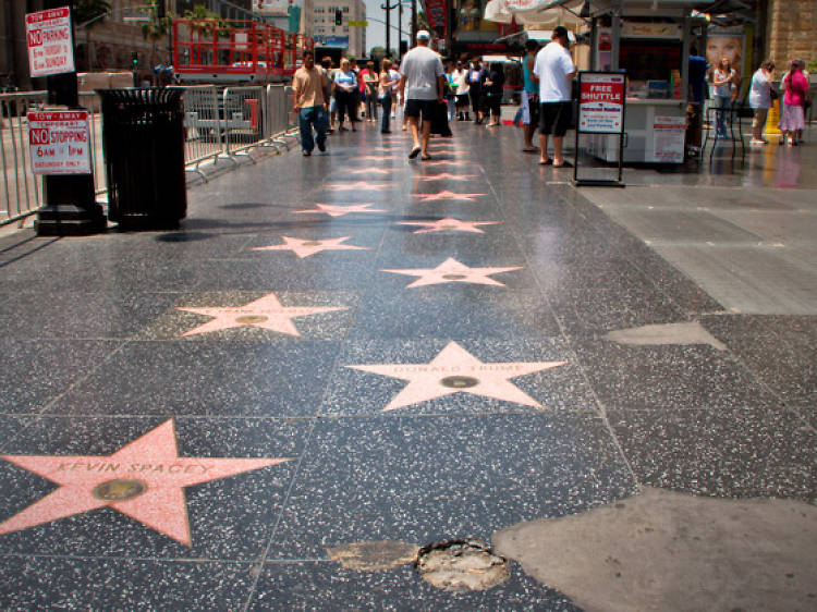 Look down at—but maybe don’t touch—Hollywood Walk of Fame