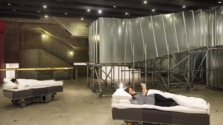 Carsten Höller Two Roaming Beds (Grey), 2015 Courtesy of the artist. Photo: David Levene