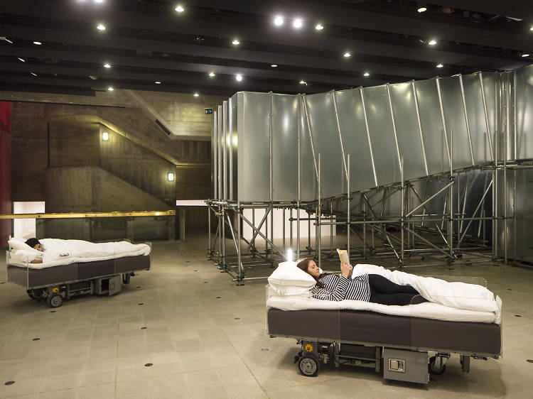 Carsten Höller Two Roaming Beds (Grey), 2015 Courtesy of the artist. Photo: David Levene