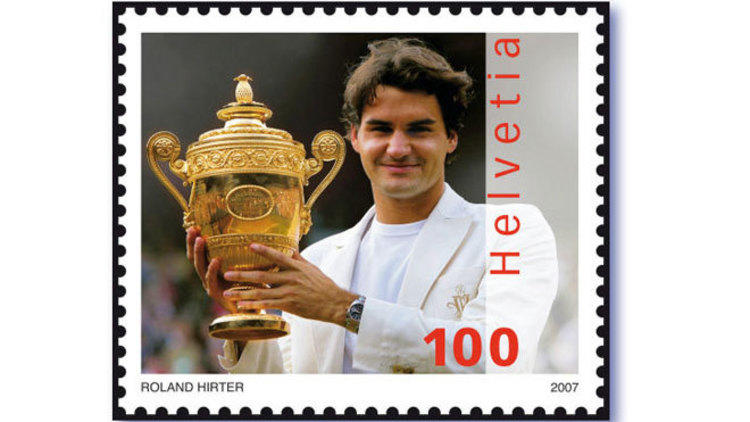 Federer gets stamped on