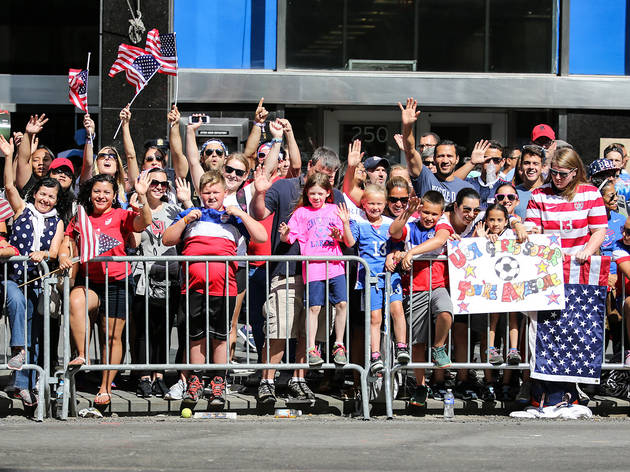 U.S. Women's Soccer Team celebrated with a parade through the Canyon of Heroes in New York City. U.S. Women's Soccer Team celebrated with a parade through the Canyon of Heroes in New York City.