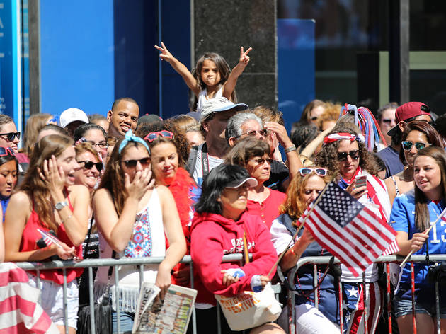 U.S. Women's Soccer Team celebrated with a parade through the Canyon of Heroes in New York City. U.S. Women's Soccer Team celebrated with a parade through the Canyon of Heroes in New York City.