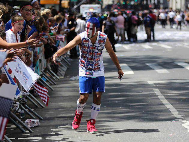 U.S. Women's Soccer Team celebrated with a parade through the Canyon of Heroes in New York City. U.S. Women's Soccer Team celebrated with a parade through the Canyon of Heroes in New York City.