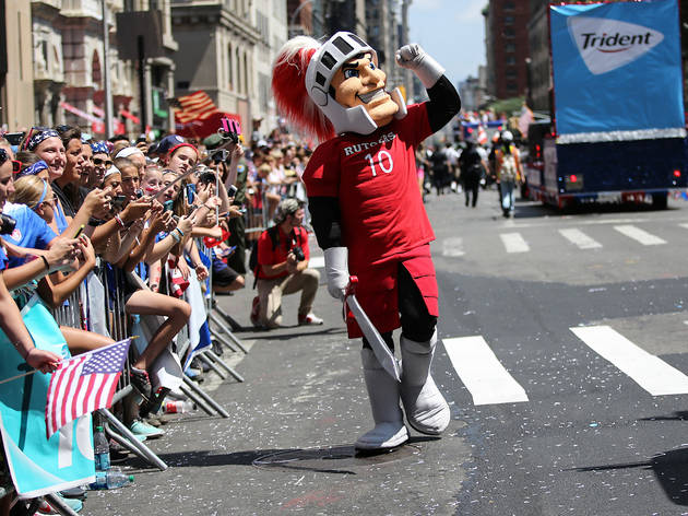 U.S. Women's Soccer Team celebrated with a parade through the Canyon of Heroes in New York City. U.S. Women's Soccer Team celebrated with a parade through the Canyon of Heroes in New York City.
