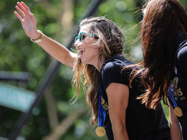 U.S. Women's Soccer Team celebrated with a parade through the Canyon of Heroes in New York City. U.S. Women's Soccer Team celebrated with a parade through the Canyon of Heroes in New York City.