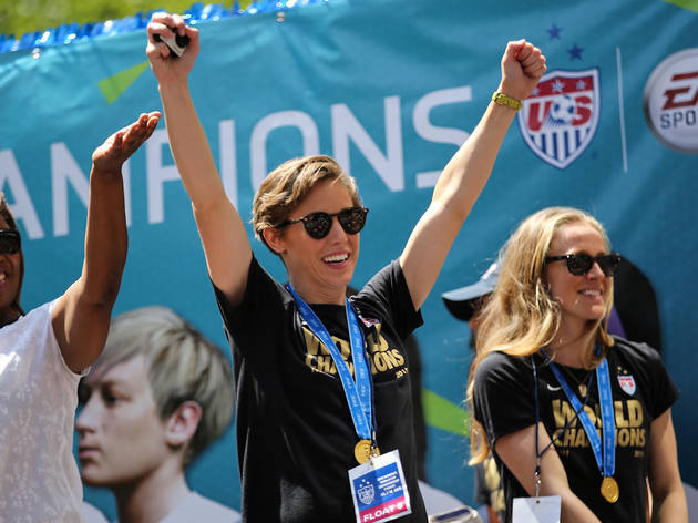 U.S. Women's Soccer Team celebrated with a parade through the Canyon of Heroes in New York City. U.S. Women's Soccer Team celebrated with a parade through the Canyon of Heroes in New York City.