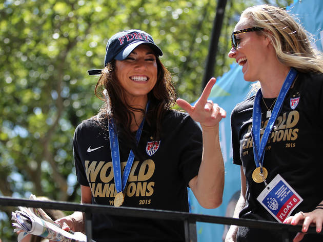 U.S. Women's Soccer Team celebrated with a parade through the Canyon of Heroes in New York City. U.S. Women's Soccer Team celebrated with a parade through the Canyon of Heroes in New York City.