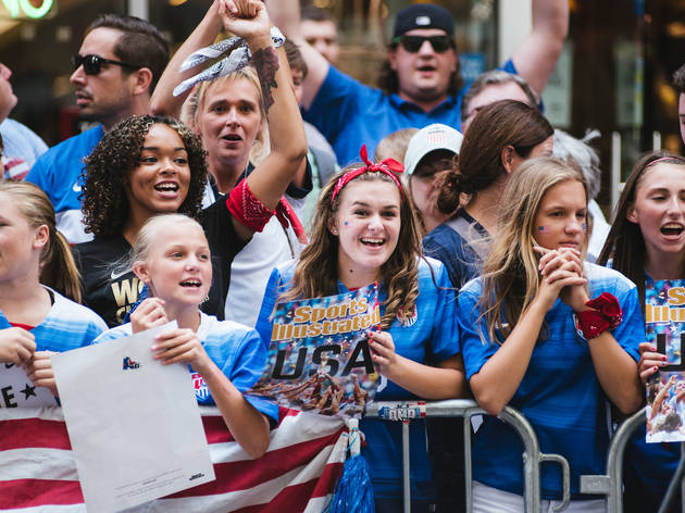 Parade for U.S. Women's National Team marches down the Canyon of Heroes Parade for U.S. Women's National Team marches down the Canyon of Heroes