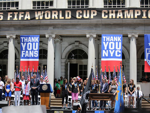 Ceremony at City Hall for the U.S. Women's National Team Ceremony at City Hall for the U.S. Women's National Team