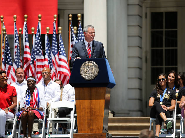 Ceremony at City Hall for the U.S. Women's National Team Ceremony at City Hall for the U.S. Women's National Team