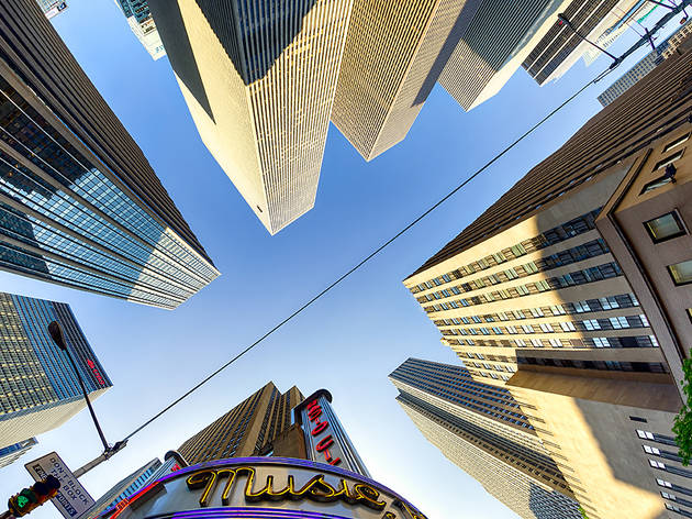 Looking up at Radio City Music Hall Looking up at Radio City Music Hall