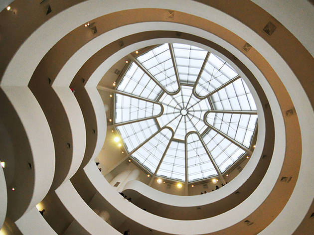 Looking up inside the Guggenheim Looking up inside the Guggenheim