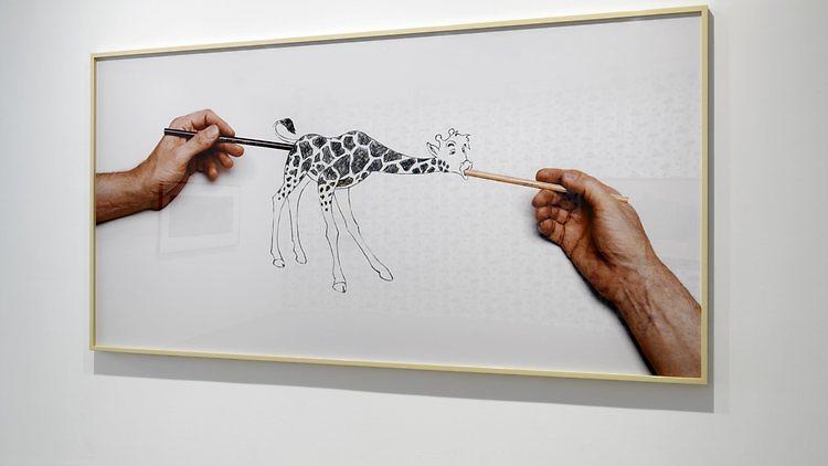 Larry Johnson: 'Untitled (Raven Row Giraffe)', 2015. photo: Marcus J Leith