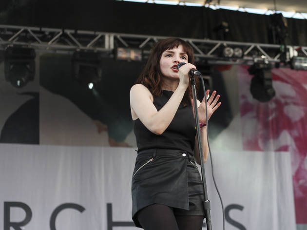 Chvrches took the stage at Union Park on the first day of Pitchfork Music Festival, July 17, 2015.