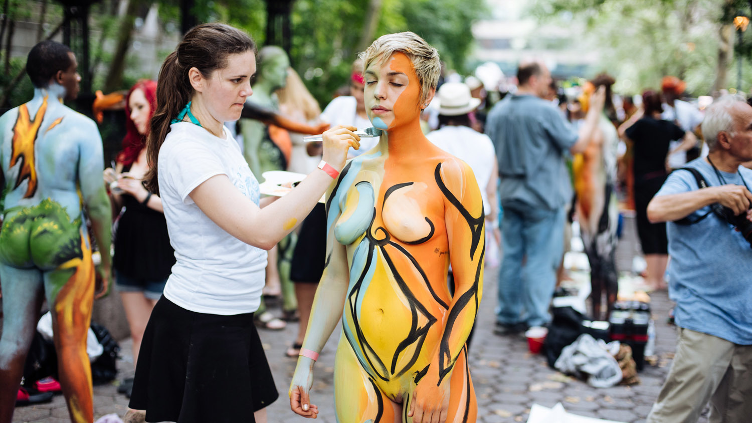 Body paint porn free photos