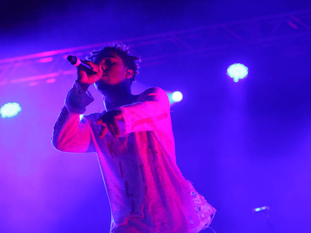 Vic Mensa played to an enthusiastic crowd during an unexpectedly stormy Saturday at Pitchfork Music Festival, July 18, 2015.