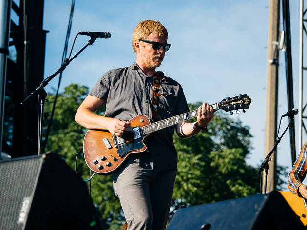 The New Pornographers played to an enthusiastic crowd during an unexpectedly stormy Saturday at Pitchfork Music Festival, July 18, 2015.