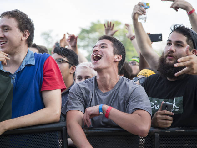 Attendees showed up prepared for a day of rain and music on Sunday at Pitchfork Music Festival, July 19, 2015.