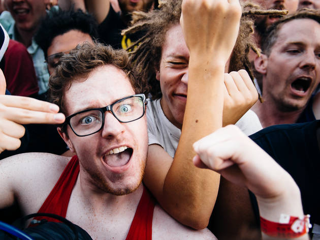 Attendees showed up prepared for a day of rain and music on Sunday at Pitchfork Music Festival, July 19, 2015.
