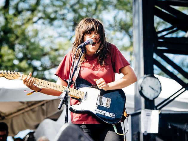 Courtney Barnett played to a sold out crowd under stormy skies on Sunday at Pitchfork Music Festival, July 19, 2015.