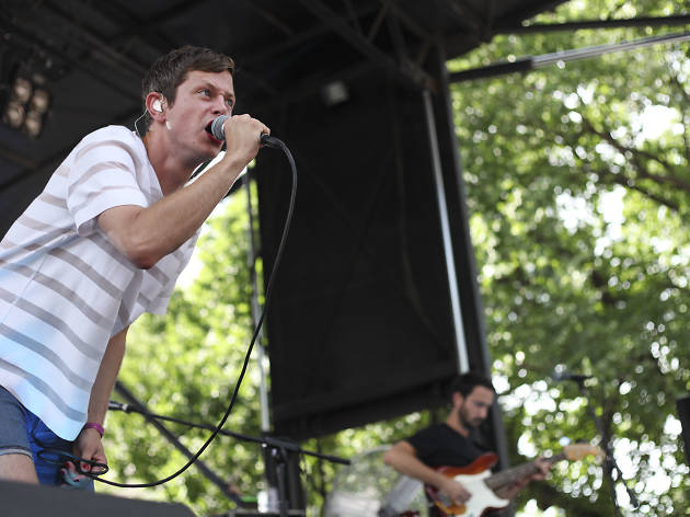 Perfume Genius played to a sold out crowd under stormy skies on Sunday at Pitchfork Music Festival, July 19, 2015.