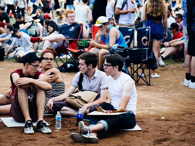 Attendees showed up prepared for a day of rain and music on Sunday at Pitchfork Music Festival, July 19, 2015.