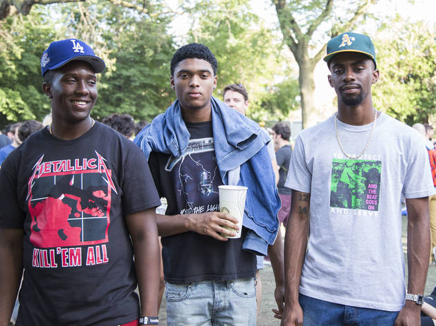 Attendees showed up prepared for a day of rain and music on Sunday at Pitchfork Music Festival, July 19, 2015.
