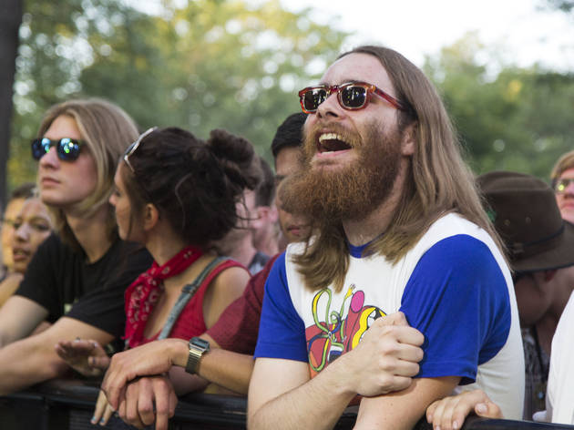Attendees showed up prepared for a day of rain and music on Sunday at Pitchfork Music Festival, July 19, 2015.
