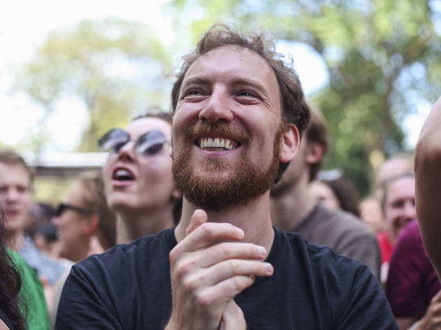 Attendees showed up prepared for a day of rain and music on Sunday at Pitchfork Music Festival, July 19, 2015.